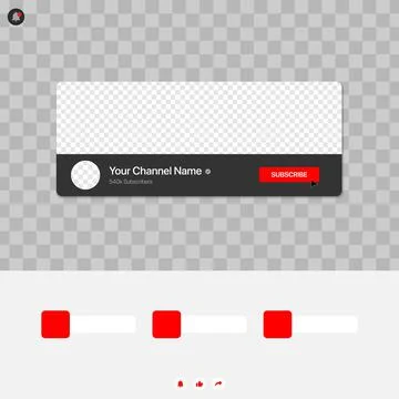 Clean Channel Template for Video Platform with Transparent Background Illustrazione stock