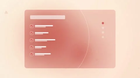 Clean Checklist Interface UI Animation, Task Management, To-Do List, Modern.. Stock Footage 347561042
