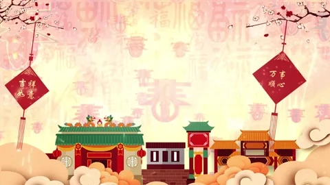 Clean Chinese New Year Background 動画素材 334522790
