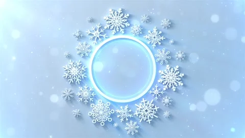 Clean Christmas Frame Circle 4K Stock Footage 269033882