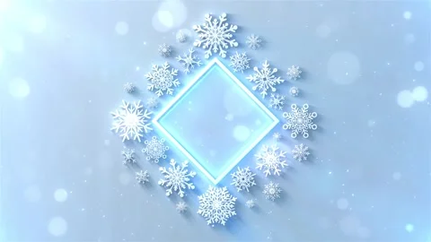 Clean Christmas Frame Square 4K Stock Footage 269033928