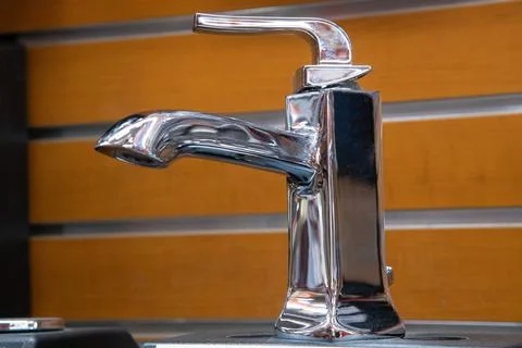 Clean chrome tap Stock Photos