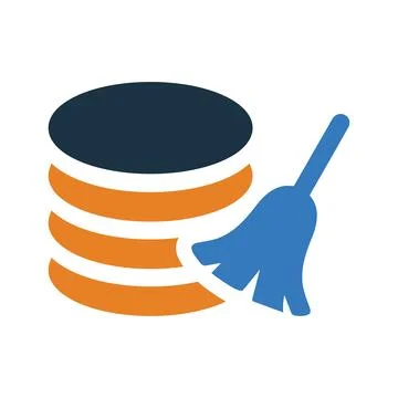 Clean, cleansing, server icon. Simple editable vector illustration. Stock Illustration