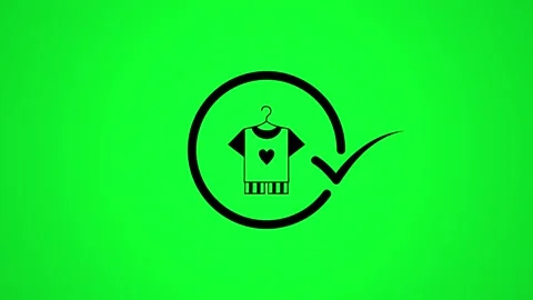 Clean clothes animation on green screen, circular progress bar completes, c.. Stock Footage 344855190