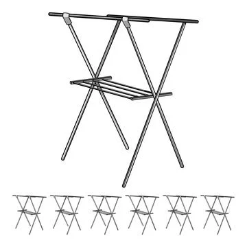 Clean clothes drying rack cartoon vector graphic Stock Illustration