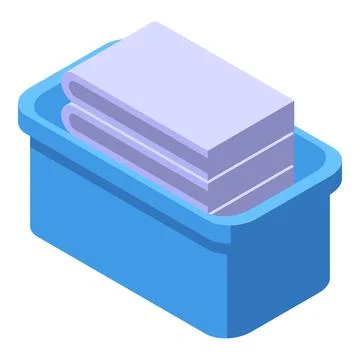 Clean clothes icon isometric vector. Staff cleaner Illustrazione stock