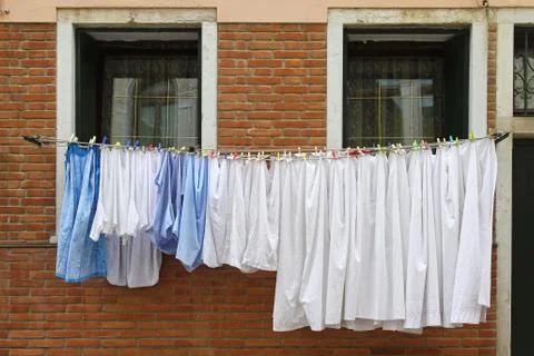 Clean clothes Line Stock Photos