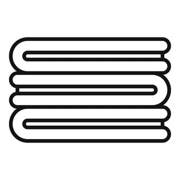 Clean clothes stack icon, outline style Stock Illustration