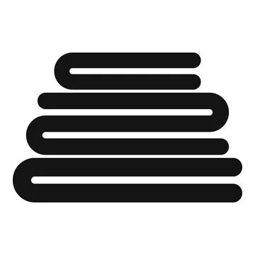 Clean clothes stack icon, simple style Illustrazione stock