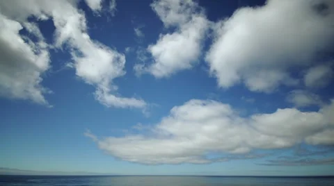 Clean cloudlapse over water Stock Footage