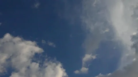 Clean clouds on the blue sky Stock Footage 42142451