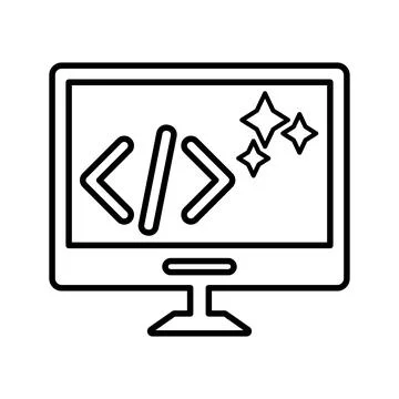 Clean Code icon. Line, outline symbol. Stock-Illustration