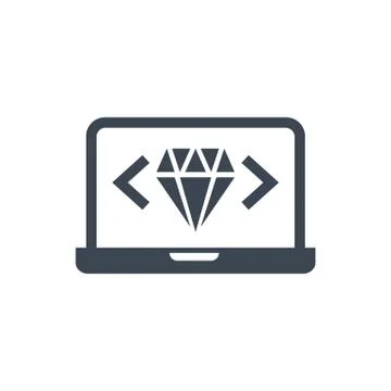 Clean Code Vector Glyph Icon Stockillustratie