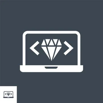 Clean Code Vector Glyph Icon Stockillustratie