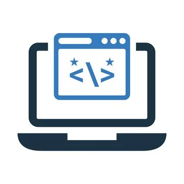 Clean, coding icon. Simple editable vector illustration. 库存插图