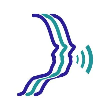 Clean Communication Symbol Vector Icon Stock Illustration