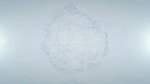 Clean Corporate Connected Network - 4K Professional 3D Animated Background Loop Видео 137927484