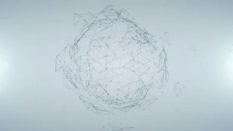 Clean Corporate Connected Network - 4K Professional 3D Animated Background Loop Видео 137927524