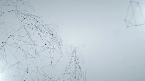 Clean Corporate Connected Network - 4K Professional 3D Animated Background Loop Video stock 137927581