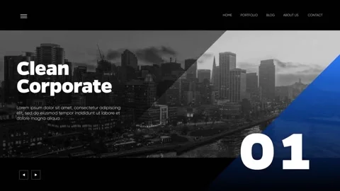 Clean Corporate - Minimalist Presentation After Effects stock