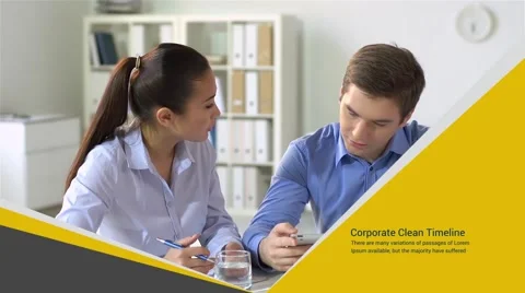 Clean Corporate Slideshow After Effects stock