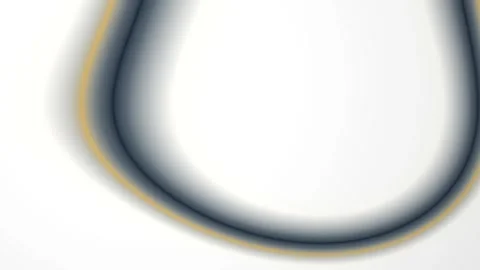 Clean Corporate White Background with Smooth Grey and Gold Curved Lines Loop Stock Footage 342328537