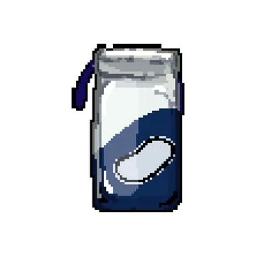Clean cotton pad pixel art vector illustration Stock Illustration