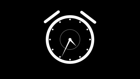 Clean Countdown Alarm Clock Animation for Time Management Stock Footage 308043031