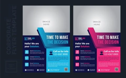 Clean Creative Medical Flyer Template Stock Illustration