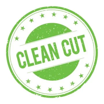 CLEAN-CUT stamp sign Stock Illustration