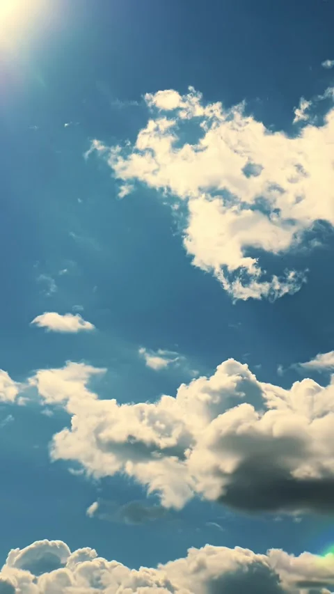 Clean dark blue sky with barely noticeable light clouds in the lower right Stock Footage 311998445