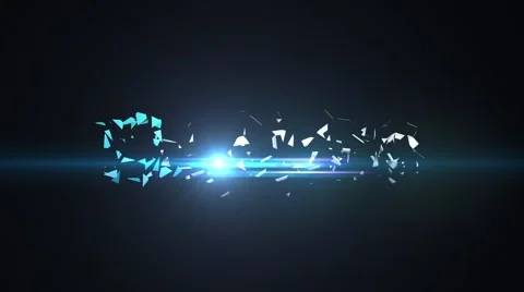Clean Dark Elegant Logo Shatter Implosion Light Intro Stock After Effects