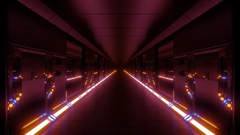 Clean dark stylish cool spce tunnel design wallpaper background 3d Stock Footage 114812966