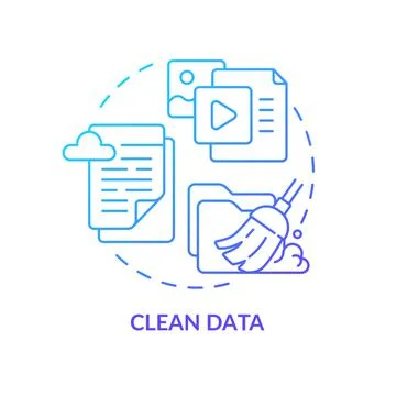 Clean data blue gradient concept icon イラスト素材