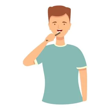 Clean dental icon cartoon vector. Teeth brush Stock Illustration