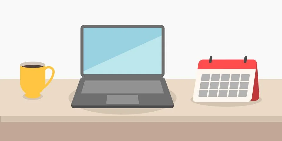 Clean desk mode Stock Illustration