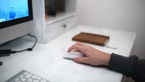 Clean desk view close up Stock Footage 98452505