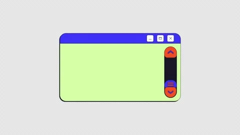 Clean dialog box vertical scroll bar neo brutalism popup UI window animation Stock Footage 333111843