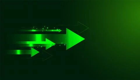 A clean digital background showcases glowing Arrows symbolizing Green finan.. Stock Illustration