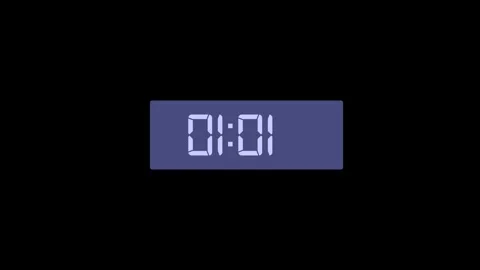Clean digital countdown timer display showing a modern LED style on a black.. Stock Footage 333470643