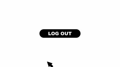 Clean digital interface featuring a black rounded button with the word log .. Stock Illustration