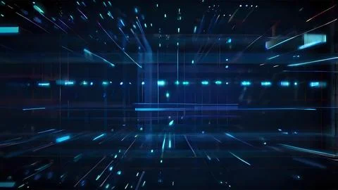 Clean Digital Technology Particles Background for Business Presentation Stock Illustration