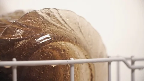 Clean dish plates in dishwasher machine Stock-Footage 83598750