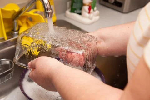Clean dish water Stock Photos