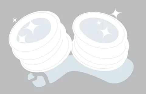 Clean dishes Stock Illustration