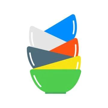 Clean dishware vector illustration 스톡 일러스트