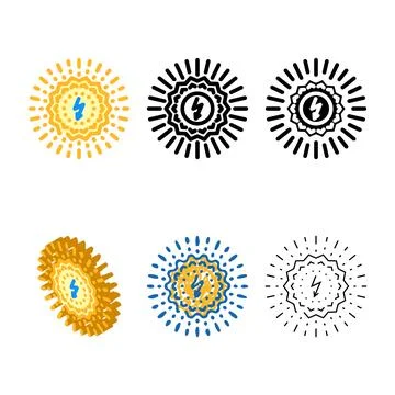 Clean diversity energy solar panel color icon vector Ilustración de archivo