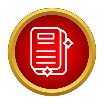 Clean document icon showing contract or form Illustrazione stock