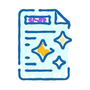 Clean document icon sparkling for data optimization Stock Illustration