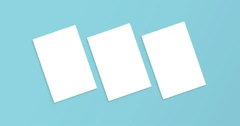 Clean Document Pages Set Business Mockup Poster Flyer Showcase Template Stock Illustration